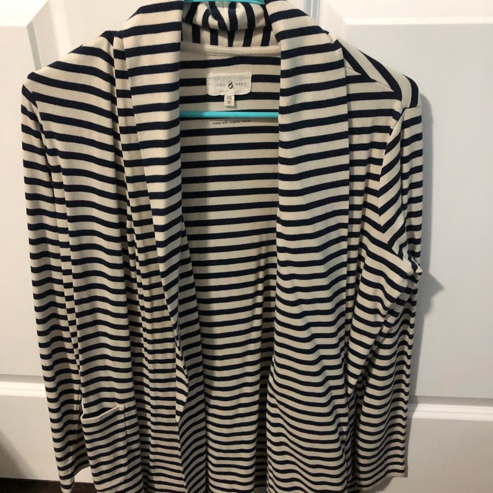 Lou & Grey Striped Cardigan- never worn